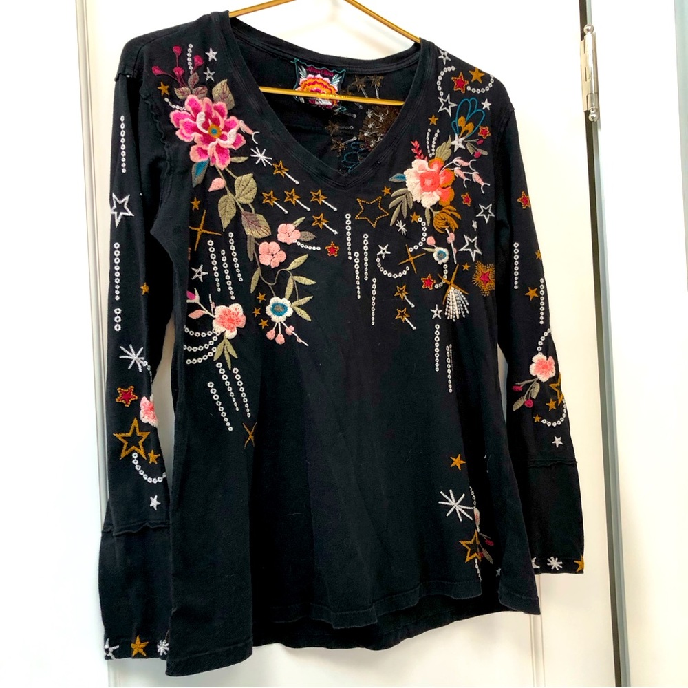 Gorgeous Johnny Was Embroidered Longsleeve Shirt